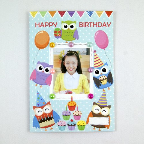 비밀 메세지 생일 양면카드 5인 (비밀스티커 포함)